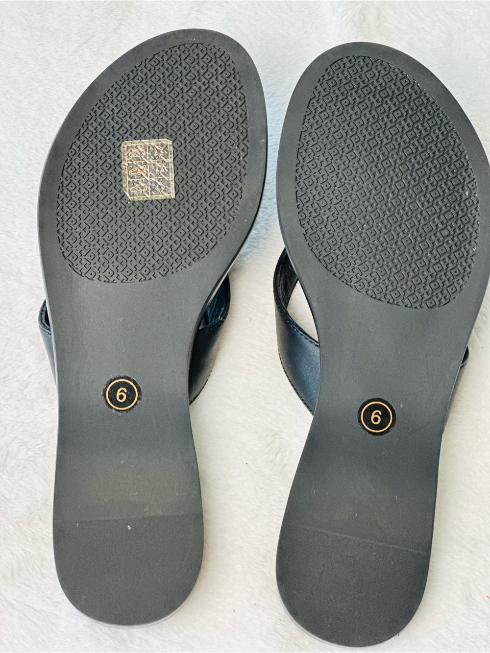 Tory Burch Benton Thong Sandals Calf Leather Size 6 - Picture 4 of 7